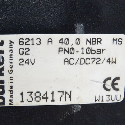 Bürkert 138417N 6213 A 40,0 NBR MS W13UU PN0-10bar G2 24V + 2511 / 138307G / W18UP + WWA 133377Y W12UU - Maranos.de