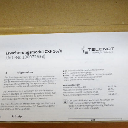 Bosch AT Erweiterungsmodul CXF 16/8 CXF16/8 3000 16xML 8xRel. F.01U.574.224 / Neu OVP - Maranos.de