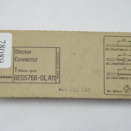 Siemens 6ES5766-0LA11 Stecker S5 6ES5 66-0LA11 neu-OVP - Maranos.de