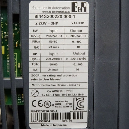 B&R 8I44S200220.000-1 2.2kW ACOPOSinverter S44 - Maranos.de