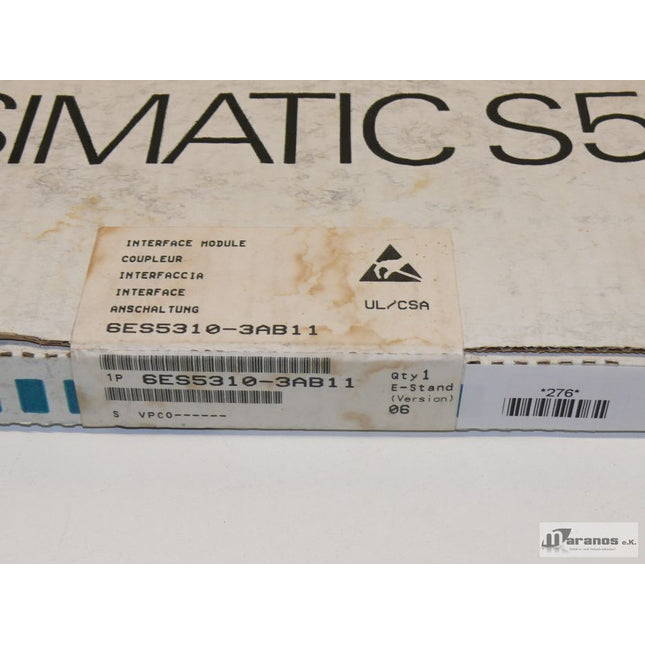 NEU-OVP Siemens 6ES5310-3AB11 Interface Modul Anschaltung 6ES5 310-3AB11 E:06 - Maranos.de