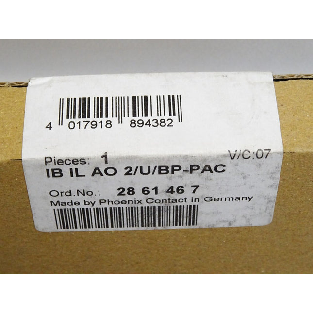 Phoenix Contact 2861467 IB IL AO 2/U/BP-PAC Analogmodul / Neu OVP versiegelt - Maranos.de