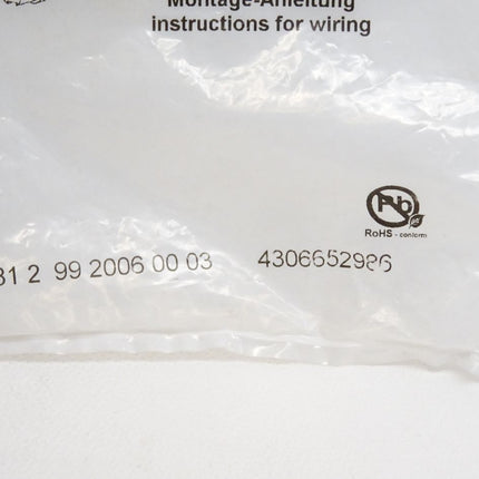 Binder Rundsteckverbinder 9920060003 581 2 99 2006 00 03 4306652986 / Neu OVP - Maranos.de