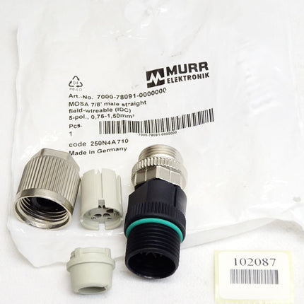 Murr Elektronik 7000-78091-0000000 7/8'' Stift 0° Schneidklemmanschluss / Neu OVP - Maranos.de