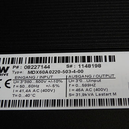 SEW Eurodrive Movidrive Umrichter 22kW MDX61B0220-503-4-00 08279659 Steuerkopf MDX61B-00 08243492 08249571 MDX60A0220-503-4-00 08227144 Erneuert - Maranos.de