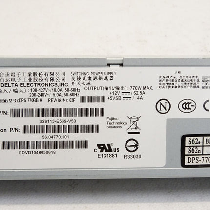 Delta Electronics DPS-770BB A Power Supply Fujitsu S26113-E539-V50 770W - Maranos.de