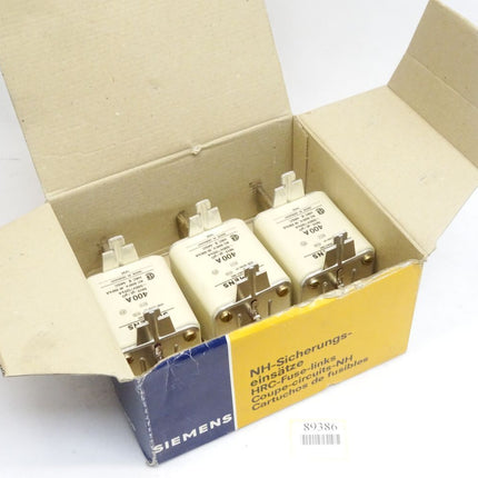 Siemens NH-Sicherungseinsätze 400A 3NA3360 / Inhalt : 3 Stück / Neu OVP - Maranos.de