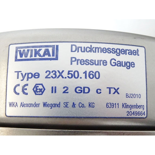 Wika Manometer nach EN 837-1 mit angebautem Druckmittler -1...+1 barg / 9226.01 990.26 / Neu - Maranos.de