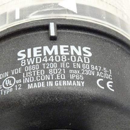 Siemens 8WD4408-0AD Signalleuchte 8WD 4408-0AD Achschluss + Leuchte weiss/orange/blau - Maranos.de