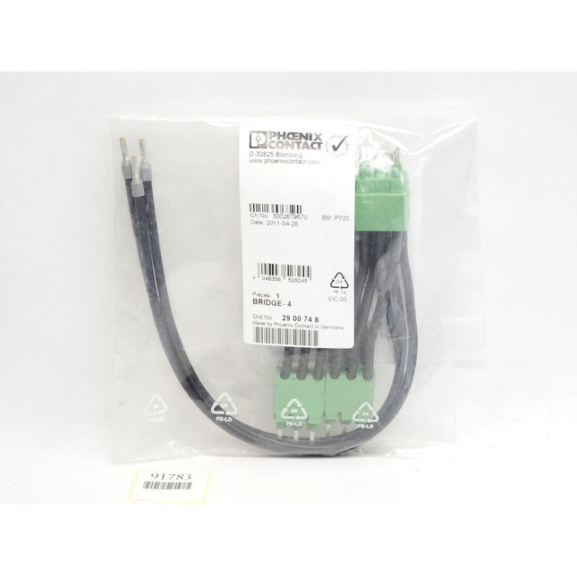 Phoenix Contact Schleifenbrücke 3-phasig BRIDGE-4 2900748 / Neu OVP - Maranos.de