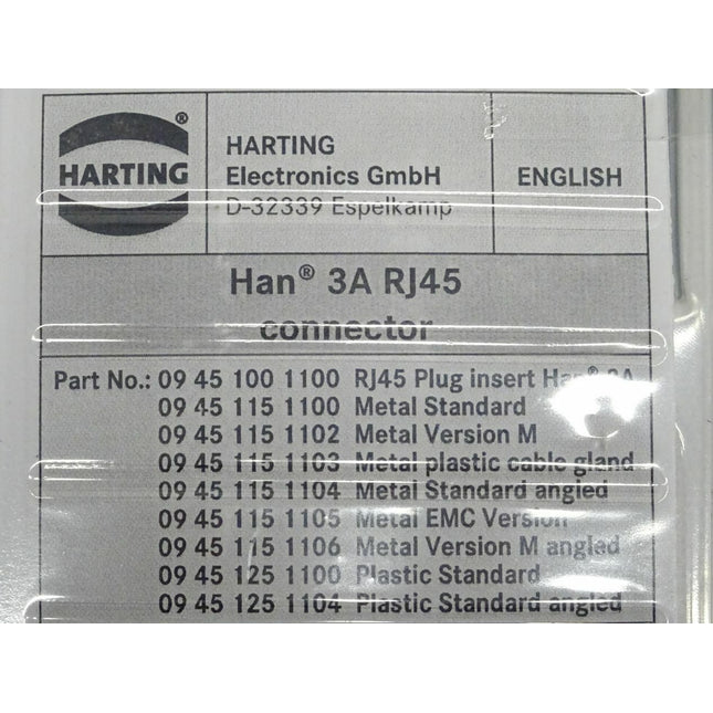 Harting Han 3ARJ45 Steckverbinder-Set 09451001100 neu-versiegelt - Maranos.de