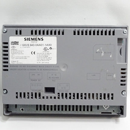 Siemens TP277 Touchpanel -6" 6AV6643-0AA01-1AX0 6AV6 643-0AA01-1AX0 - Maranos.de