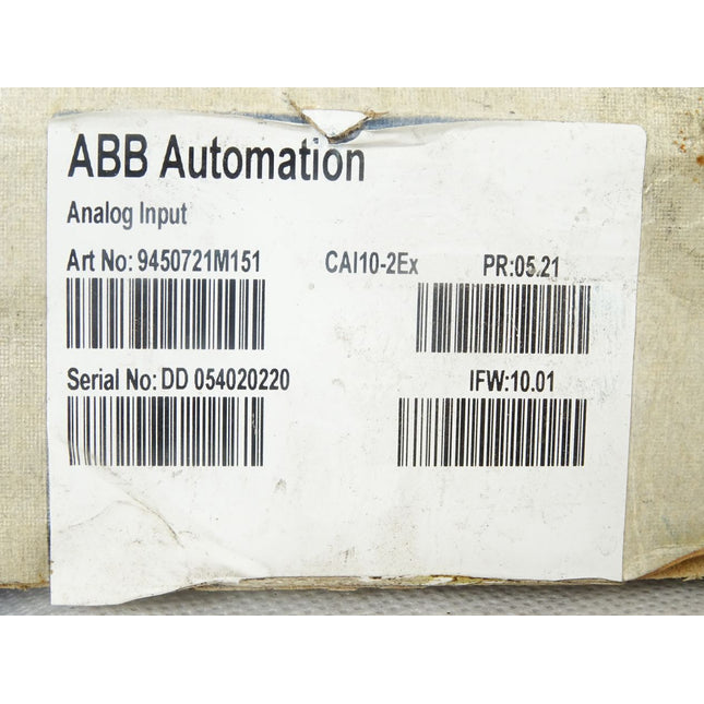 ABB Analog Input CAI10-2Ex / 9450721M151 / Neu OVP - Maranos.de