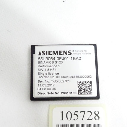 Siemens Sinamics S120 CompactFlash Card 6SL3054-0EJ01-1BA0 - Maranos.de