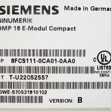 Siemens Sinumerik 6FC5111-0CA01-0AA0 - Maranos.de