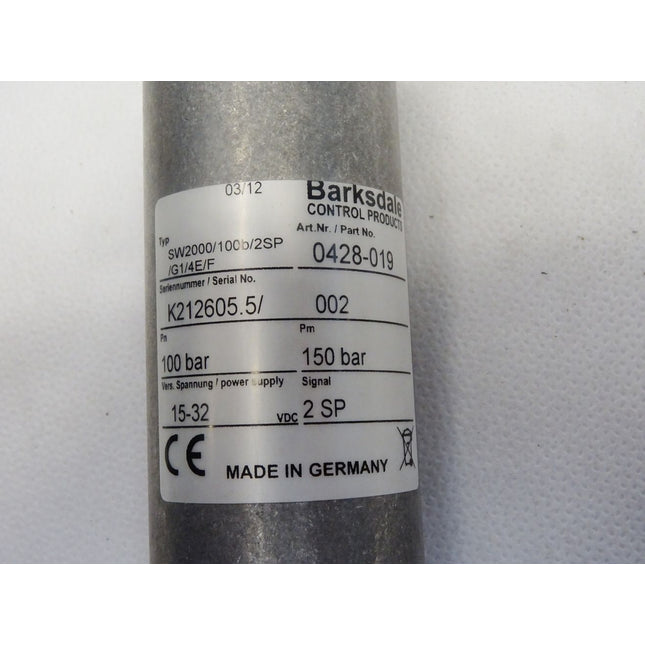 Barksdale 0428-019 / SW2000/100b/2SP/G1/4E/F / Neu OVP - Maranos.de