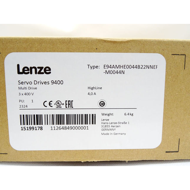 Lenze Servo Drives 9400 15199178 E94AMHE0044 E94AMHE0044B22NNER-M0044N E94AYAB E94AYM22 E94AYCER E94AZPM0044N 1.5kW Neu OVP versiegelt - Maranos.de