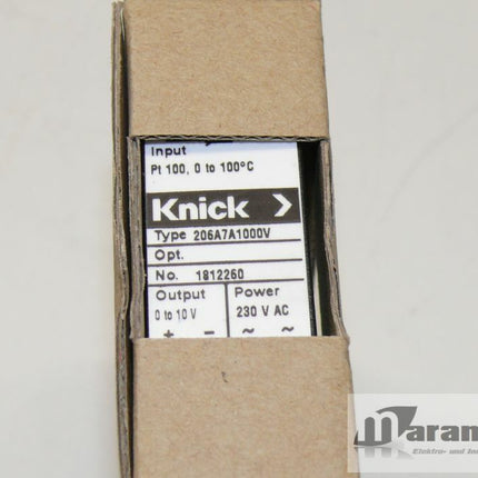 OVP Knick Type 206A7A1000V No. 1812260 Temperaturmessumformer - Maranos.de