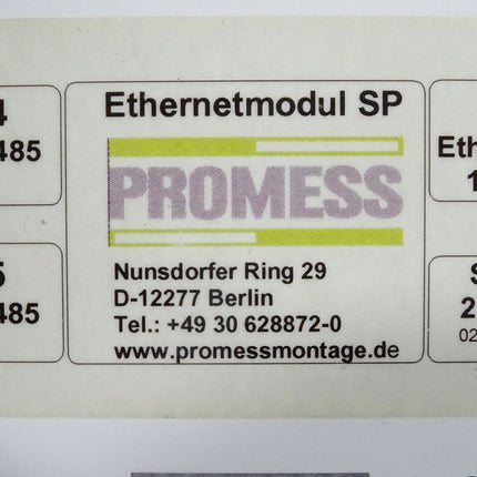 Promess Ethernetmodul SP SW2.0.1 - Maranos.de