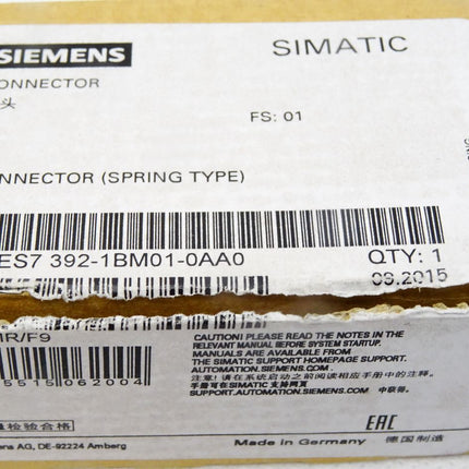 Siemens 6ES7392-1BM01-0AA0 / 6ES7 392-1BM01-0AA0 Neu OVP - Maranos.de