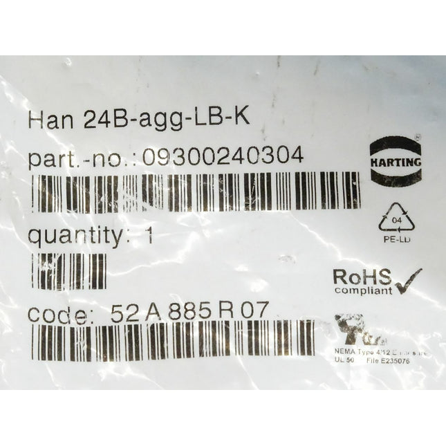 Harting Han 24B-agg-LB-K / Neu OVP versiegelt - Maranos.de
