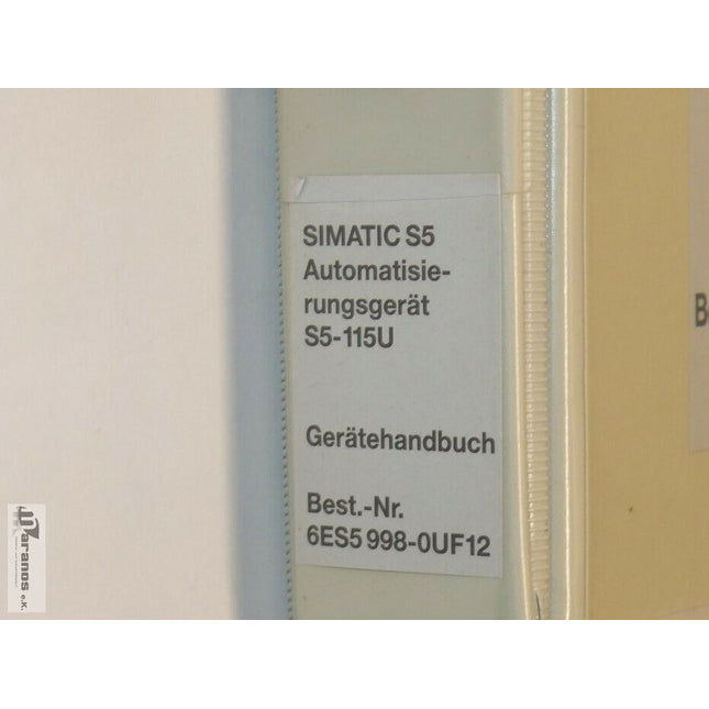 Siemens Simatic S5 Gerätehandbuch 6ES5998-0UF12 / 6ES5 998-0UF12 - Maranos.de