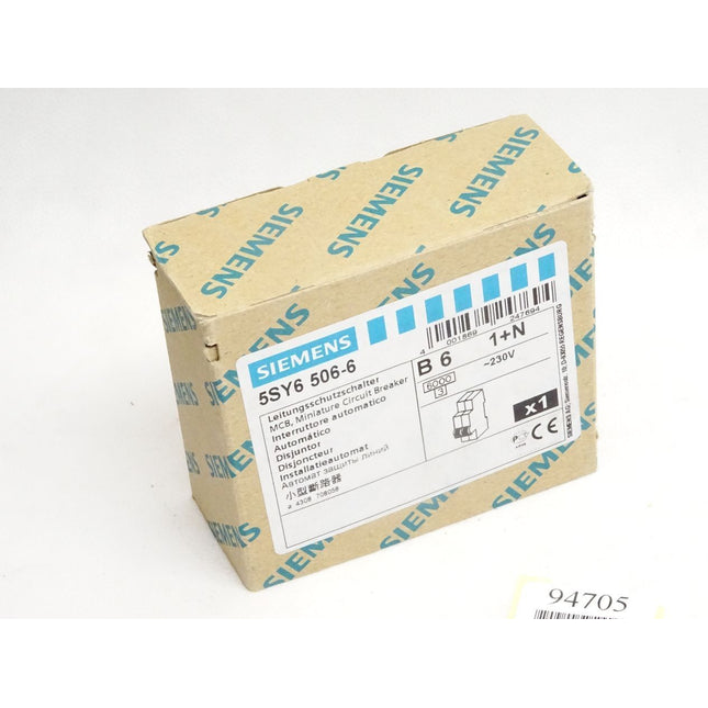 Siemens Leitungschutzschalter 5SY6 5SY6506-6 / Neu OVP - Maranos.de