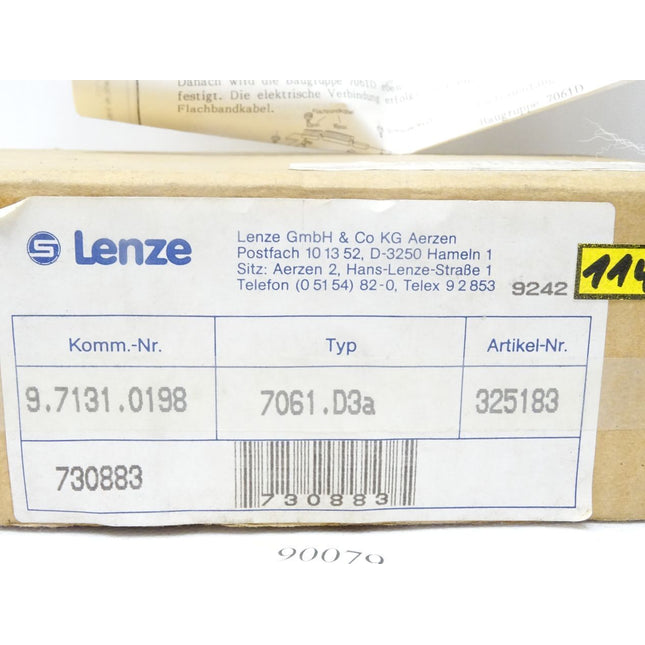 Lenze 7061D3a / 9.7131.0198 / 325183 / Neu OVP - Maranos.de