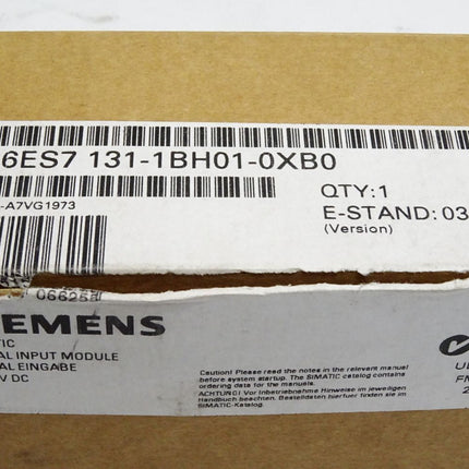 Siemens 6ES7131-1BH01-0XB0 6ES7 131-1BH01-0XB0 Neu OVP - Maranos.de