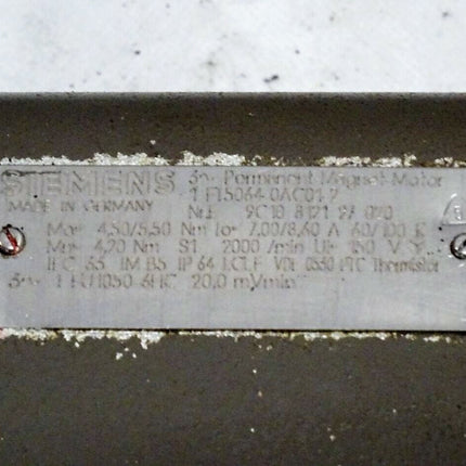 Siemens 1FT5064-0AC01-2 Permanent Magnet Motor 2000 Rpm / 1 FT5064-0AC01-2 - Maranos.de