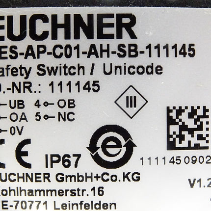 Euchner Safety Switch CES-AP-C01-AH-SB-111145 / Neu - Maranos.de