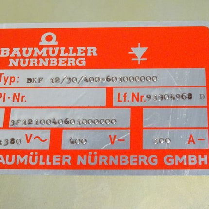 Baumüller BKF 12/30/400 Stromrichtgerät BKF 12/30/400-601000000 - Maranos.de