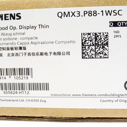 Siemens Bedienung Abzug schmal QMX3.P88-1WSC / Neu OVP - Maranos.de