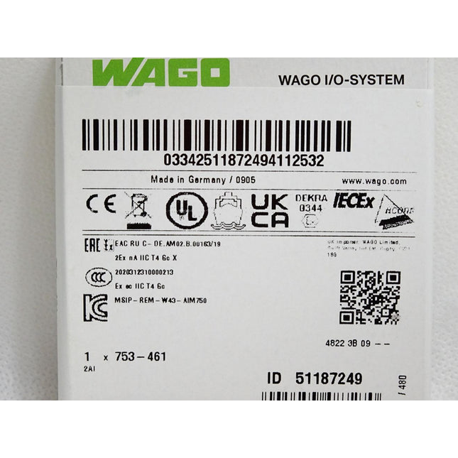 Wago 753-461 2-Kanal-Analogeingang / Neu OVP versiegelt - Maranos.de