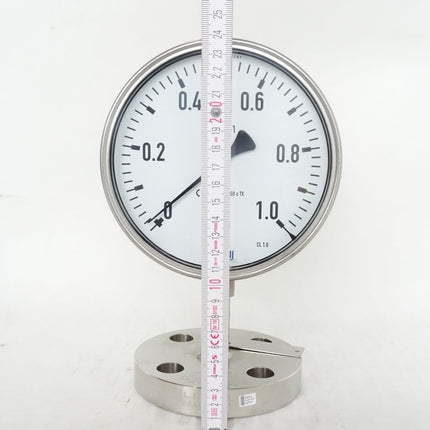 Wika Manometer nach EN 837-1 mit angebautem Druckmittler 0...+1 barg / 9226.01 990.26 / Neu - Maranos.de