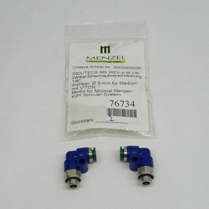 MENZEL Metalltechnik GmbH 2 Stück 9500000039 / Indutec® MS WEV-6 M 1/8 Winkel-Einschraubverschraubung 1/8´´ / Neu-OVP - Maranos.de