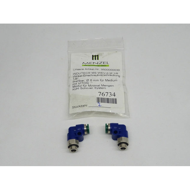 MENZEL Metalltechnik GmbH 2 Stück 9500000039 / Indutec® MS WEV-6 M 1/8 Winkel-Einschraubverschraubung 1/8´´ / Neu-OVP - Maranos.de