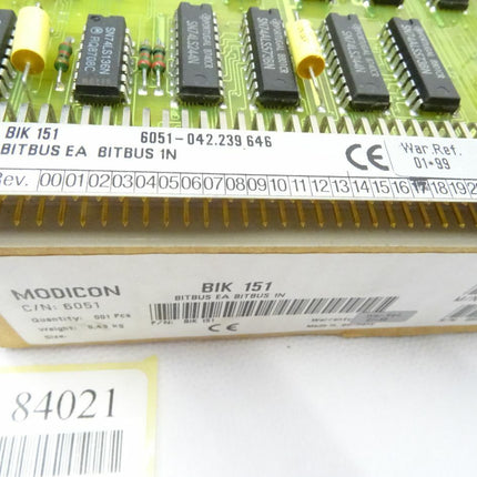 AEG Modicon BIK151 6051-042.239646 Rev17 / Bitbus EA Bitbus 1N / Neu OVP - Maranos.de