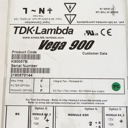 TDK-Lambda Vega 900 K90057B Power Supply - Maranos.de