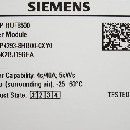 Siemens Sitop BUF8600 6EP4293-8HB00-0XY0 6EP4 293-8HB00-0XY0 Buffer Module - Maranos.de
