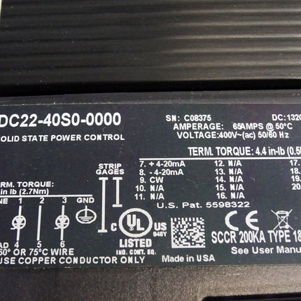 Watlow DIN-A-MITE power controller DC22-40S0-0000 + Lüfter 3115FS-23T-B30 - Maranos.de