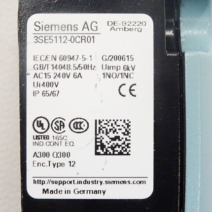 Siemens Positionsschalter 3SE5112-0CR01 - Maranos.de