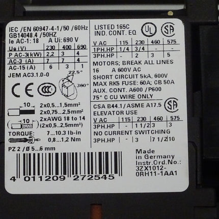 Siemens 3RA1110-1CD15-1BB4 / 3RA1 110-1CD15-1BB4 NEU/OVP - Maranos.de