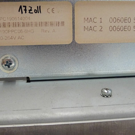 Monitor 17´´ Zoll Touch Panel S/N PPC190614004 P/N 3190PPC06-6HG Rev. A 90-264V AC MAC 1 MAC 2 - Maranos.de