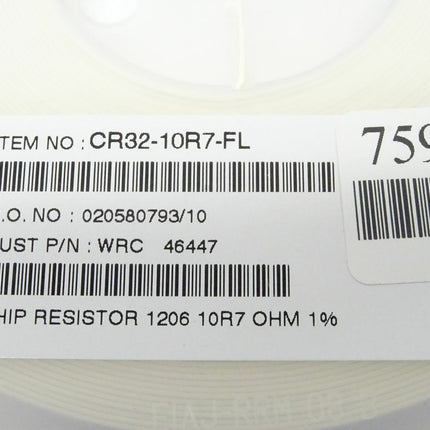 5000x SMD Widerstand 1206 / 10R7 / 10,7 Ohm 1% /  CR32-10R7-FL - Maranos.de