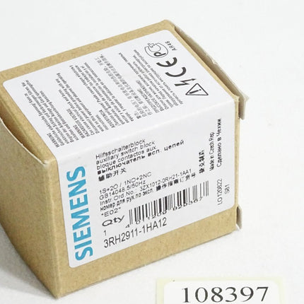 Siemens Hilfsschalterblock 3RH2911-1HA12 / Neu OVP - Maranos.de
