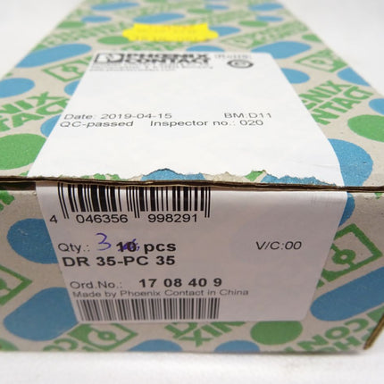 Phoenix Contact DR 35-PC 35 / 1708409 / Inhalt:3Stück / Tragschienenadapter / Neu OVP - Maranos.de