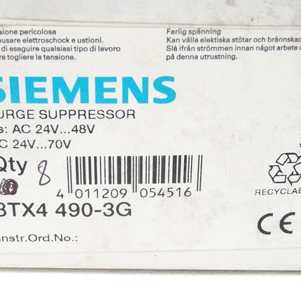 Siemens Surge Suppressor 3TX4490-3G / Inhalt : 8 Stück  / Neu OVP - Maranos.de