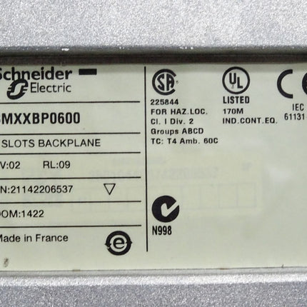 Schneider Electric BMXXBP0600 6 Slots Backplane Modicon X80-Modulträger - Maranos.de