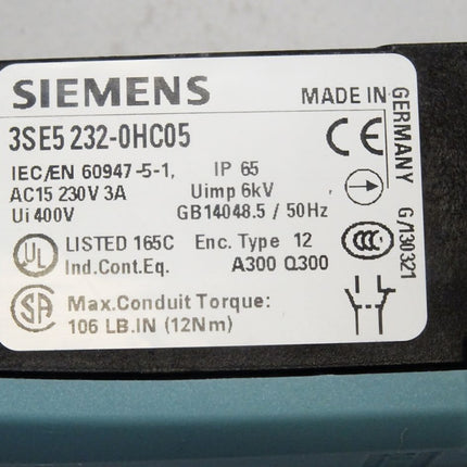 Siemens 3SE5232-0HC05 Positionsschalter / Neu OVP - Maranos.de